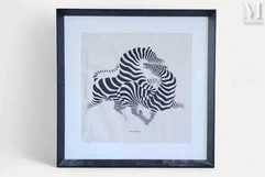 Victor VASARELY (1906-1997) Lithgraphie-"Les zèbres"-img1