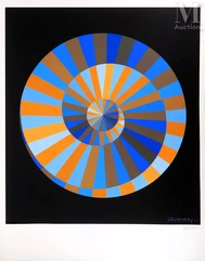 Victor VASARELY (1906-1997)
 Sérigraphie-Olympia, Ciel et Soleil (composition cinétique), 1971-img1